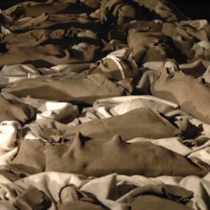 Dormeurs bruns - terre cuite brune, 30cm
