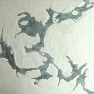 Infiniment grand 2 - 2011, bas relief sur toile, plâtre et terre cuite, 80 x 85 cm