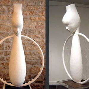 Lever d'âme - 2004, plâtre, 100 cm